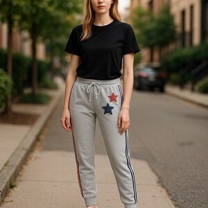 Vintage Havana Gray Track Pants Relaxed Fit Joggers